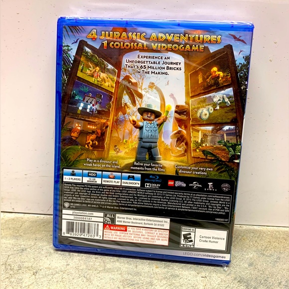 PS4 Lego Jurassic World (Sealed) - Picture 2 of 2